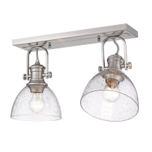Golden 3118-2SF PW-SD - Yep by Golden Lighting Hines 2-light Semi-Flush Mount in Pewter
